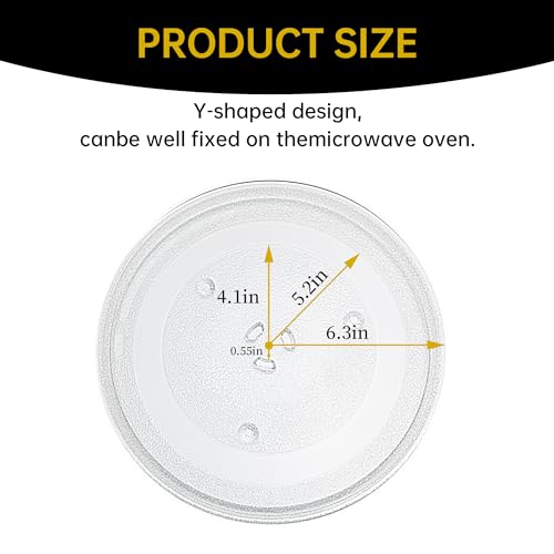 Rotaglass 125 Microwave Glass Turntable Plate 125 318cm Microwave Tray Replacement Glass Plate Glass Tray Replacement for LG GE SamsungMagic Chef Hotpoint Panasonic Kenmore etc - Image 3
