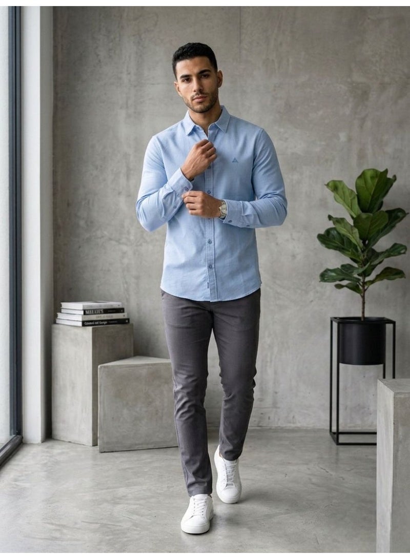 Hikes Men’s Premium Cotton Shirt – Soft Breathable Fabric, Classic Slim Fit Casual & Formal Wear - Image 2