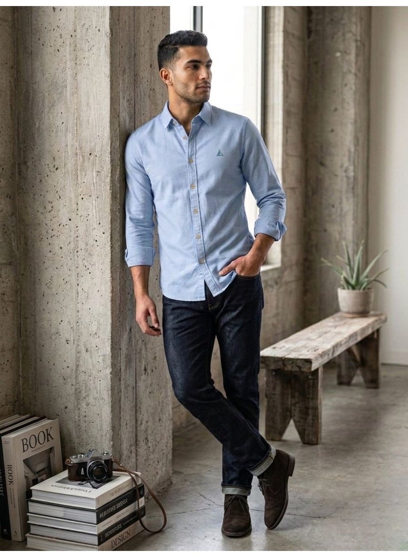 Hikes Men’s Premium Cotton Shirt – Soft Breathable Fabric, Classic Slim Fit Casual & Formal Wear - Image 3