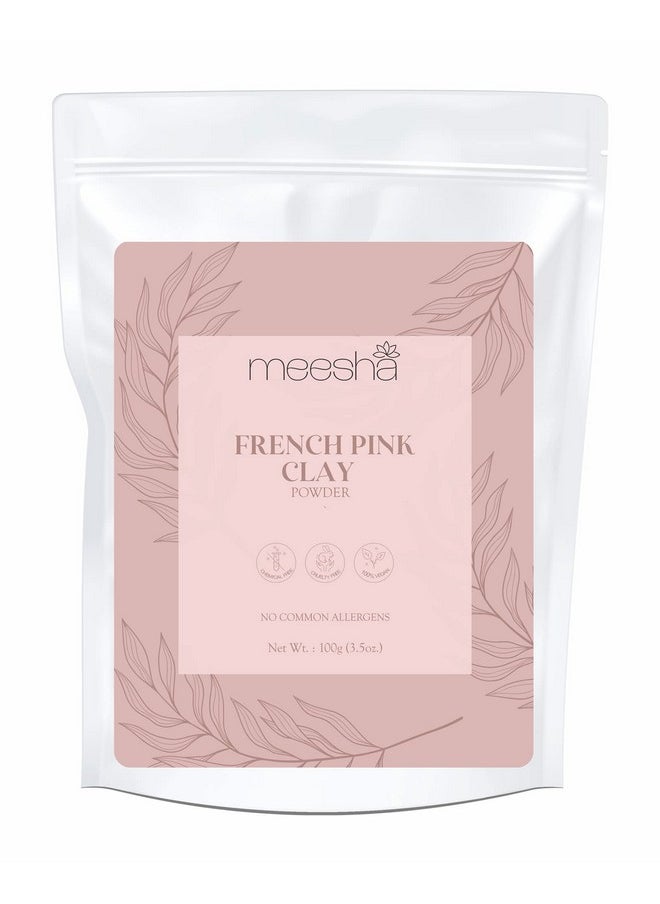 meesha - French Pink Clay Powder Montmorillonite Pink Clay 3.5 Oz (100G) Mild Hydrating Clay Diy Soaps Bath Bombs Body Scrubs 100% Natural Skincare And Haircare Products - Image 1
