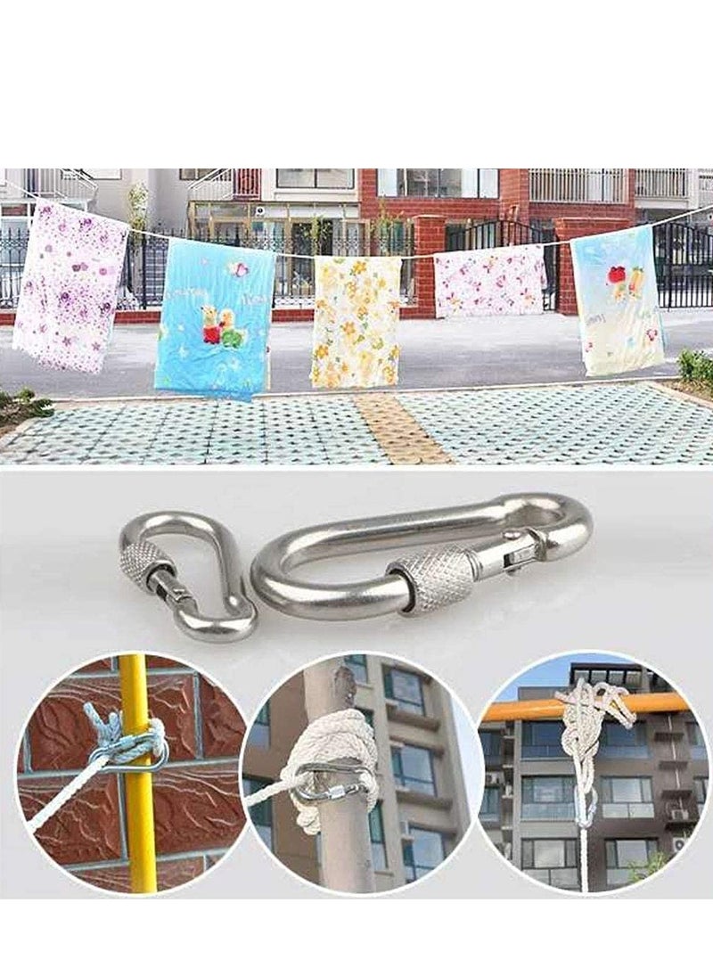KASTWAVE - Clothesline, 15M Long Cotton Clothesline Rope Laundry Line Rope Craft Drying Rope Adjustable for Camping Travel & Home Use - Image 1