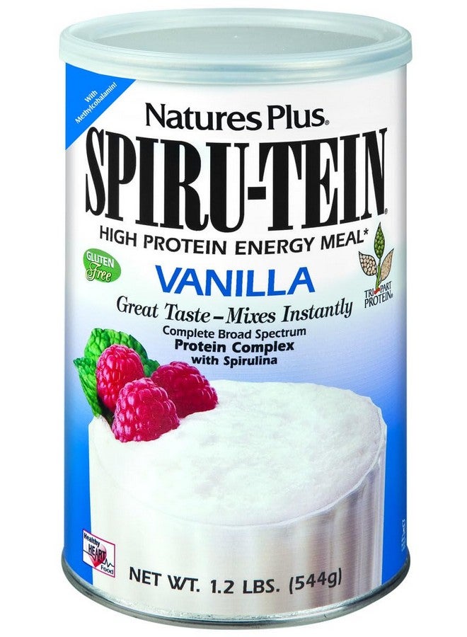 NaturesPlus SPIRU-TEIN, Vanilla - 1.06 lbs - Spirulina Protein Powder - Vitamins & Minerals for Energy - Vegetarian, Gluten Free - 16 Servings