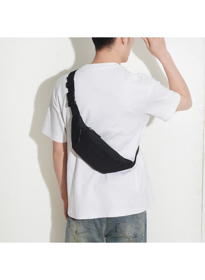 Generic OxFord Cloth Waterproof Outdoor Multi-Layer Sportswear Mobile Phone Waist Bag Men's Work Durable Crossbody Mountaineering Bag-Color:Black  - Image 4