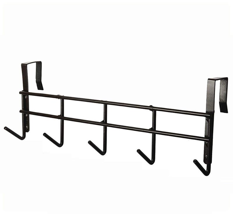 Go Hooked Go Hooked Iron OverTheDoor Organizer 385 x 145 x 95 CM HeavyDuty Metal Hanging Storage Rack for Kitchen Bathroom Bedroom Office SpaceSaving DoorMounted Organizer Brown  - Image 1
