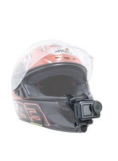 KASTWAVE خوذة دراجة نارية حامل للذقن لكاميرا Gopro حامل حزام خوذة مع ذراع دوار تمديد متوافق مع Hero 10/9/8/7/6/5 Dji Action Cameras خوذة دراجة نارية حامل الذقن ملحقات قوس أسود  - Image 4