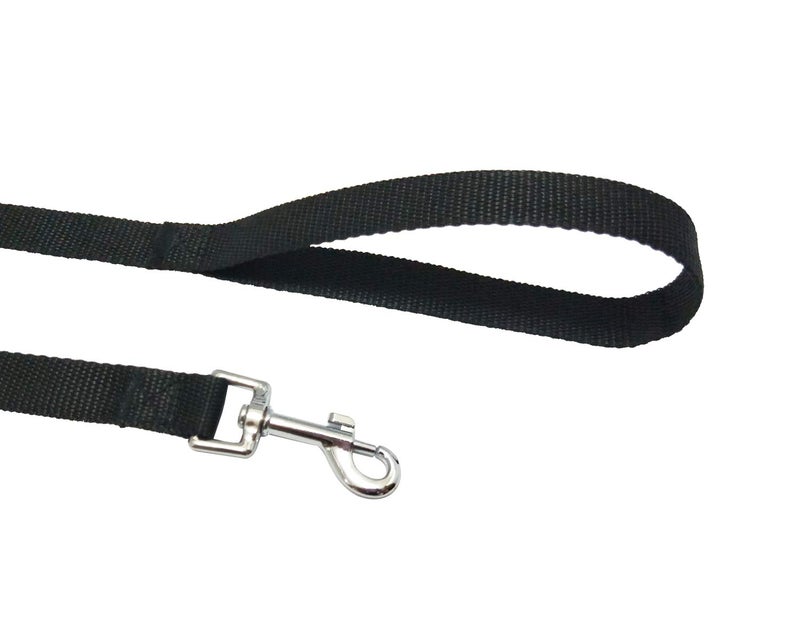MANDAO Nylon Training Dog Leash for Small Medium Large Dogs, 15ft 20ft 30ft 50ft Long Puppy Lead for Obedience Recall Training, Camping (20ft, Black) - Image 4