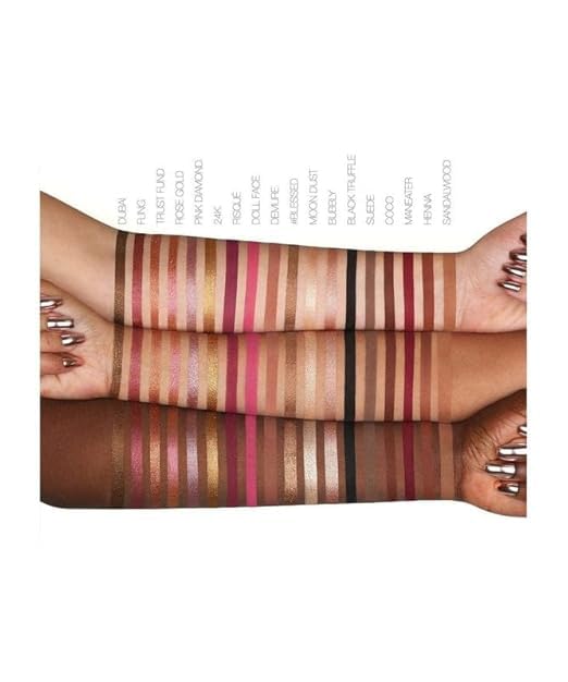 SKINPLUS Combo of Rose Gold Eyeshadow Palette With Nude 18 Color 5 Pc Makeup Brush And Puff with Cleaner - Image 2