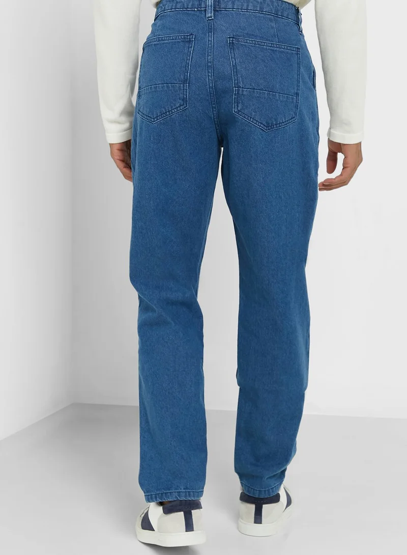 Seventy Five Baggy Fit Pleated Jean
