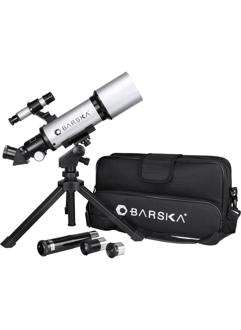 BARSKA - Barska Starwatcher Astronomical Refractor Telescope 300x Magnification for Beginners  Kids with Barlow Lens 2 Interchangeable Eyepieces Finder Scope Table Top Tripod - Image 1