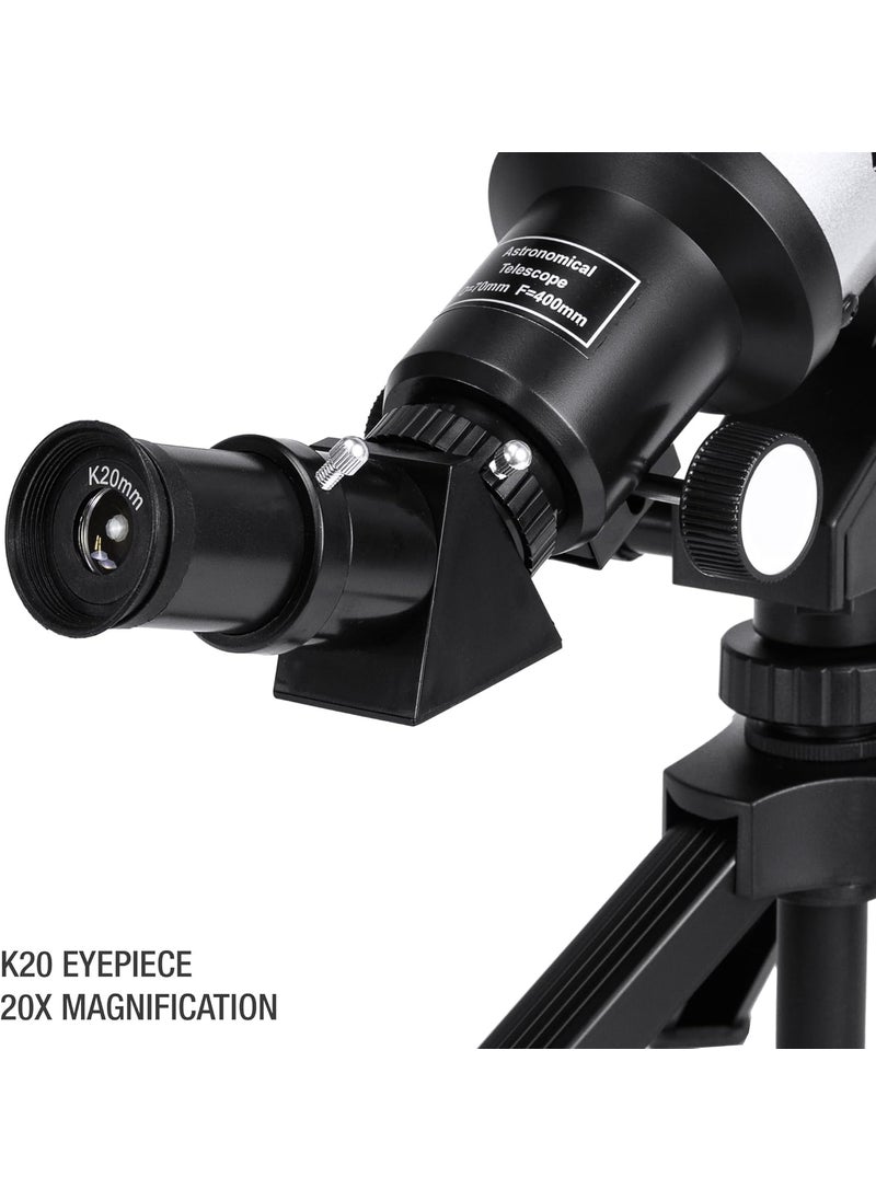 BARSKA - Barska Starwatcher Astronomical Refractor Telescope 300x Magnification for Beginners  Kids with Barlow Lens 2 Interchangeable Eyepieces Finder Scope Table Top Tripod - Image 1