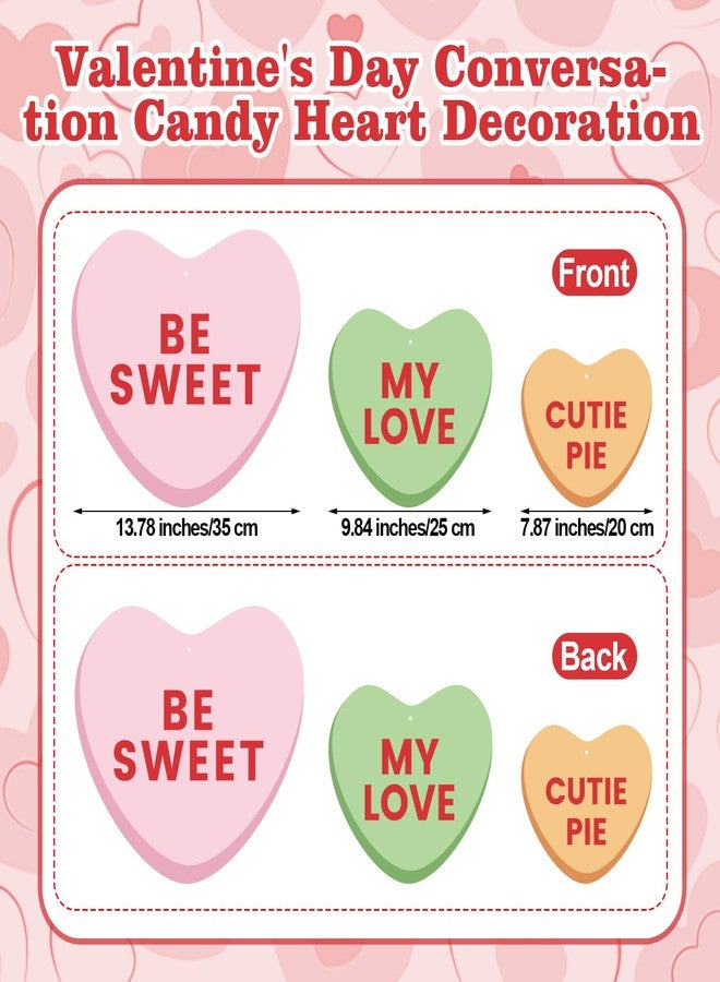 Mooliwe 30 Pcs Jumbo Valentine's Day Cutouts for Tree Decoration Large Candy Conversation Heart Tree Ornaments Be Mine Kiss Me Love Forever Heart Cut Outs for Valentine Hanging Decor(Colorful) - Image 2