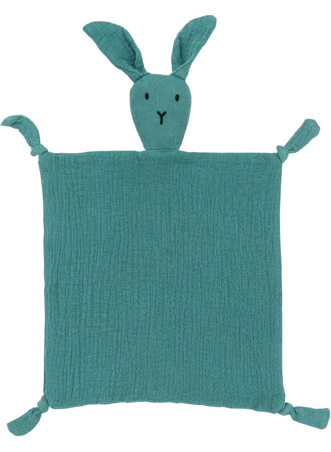 ZIGJOY Baby Security Blanket Muslin Baby Lovey for Boy Girl Unisex Organic Cotton Soft Lovie Baby Gift for Babies Newborn Toddler Bunny Blue - Image 1