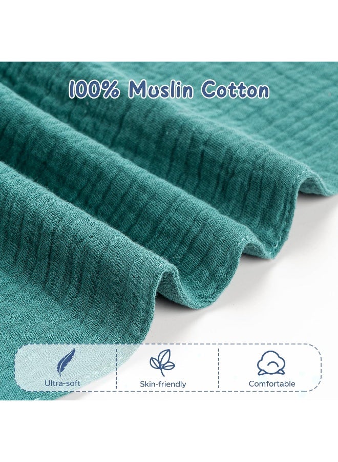 ZIGJOY Baby Security Blanket Muslin Baby Lovey for Boy Girl Unisex Organic Cotton Soft Lovie Baby Gift for Babies Newborn Toddler Bunny Blue - Image 2