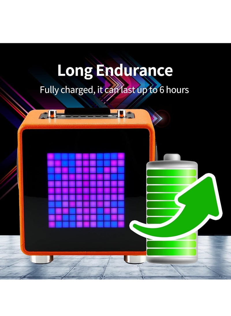 Manful Portable Bluetooth Speaker with LED Light and 2 Wireless Microphones for Kids Adults  - Image 3