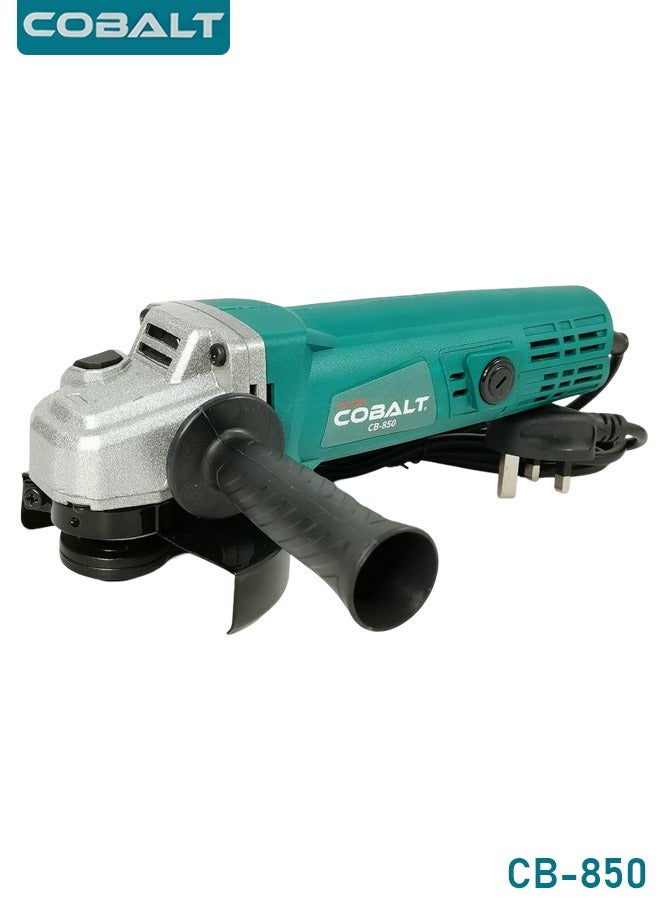 Cobalt CB-850 850W Angle Grinder, 115mm Disc Diameter, 10000 RPM, Ergonomic Handle & Multiple Dust Protection, Includes Auxiliary Handle, Locking Nut, Spanner & Protective Guard - Image 1