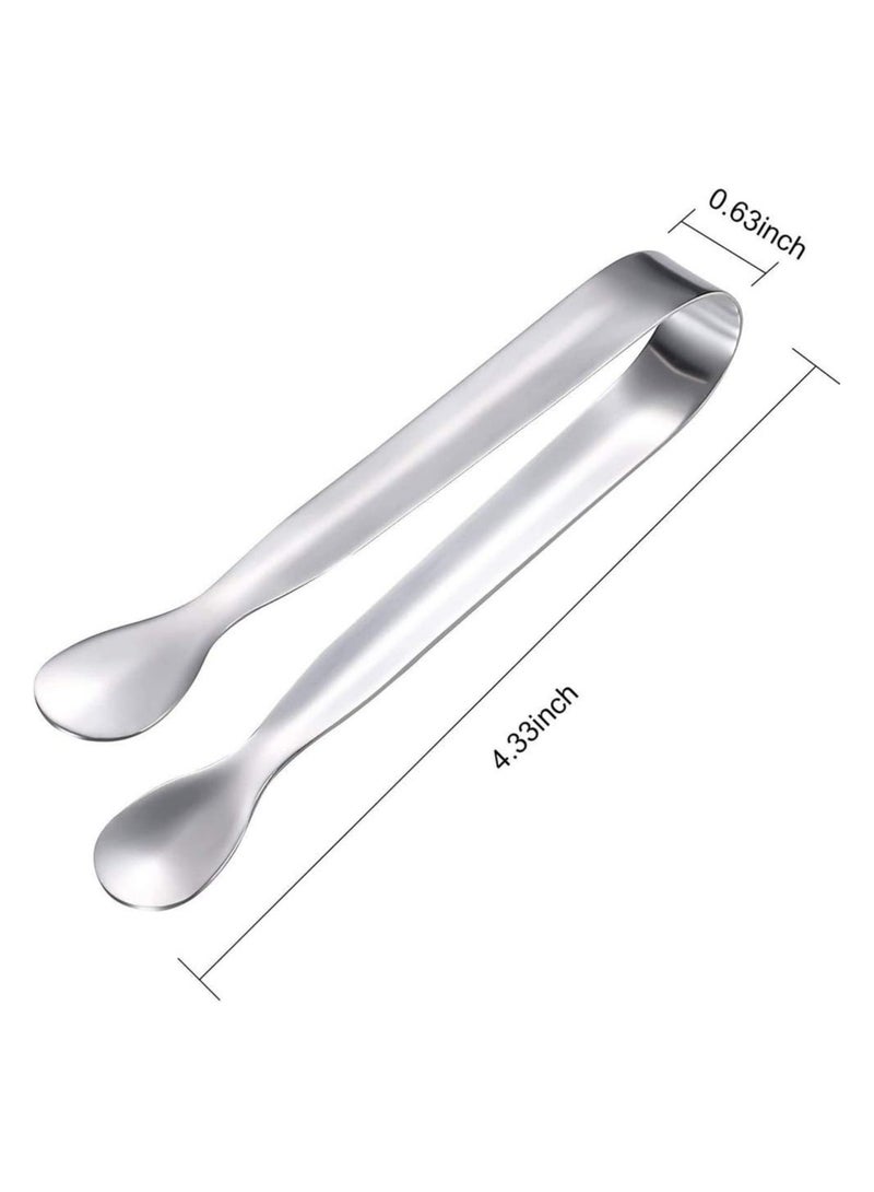 أوزيغالور 6 قطع ملقط ثلج وسكر على شكل حرف U من الفولاذ المقاوم للصدأ، لحفلات شاي المطبخ (2 فضي، 2 ذهبي، 2 ذهبي وردي) - Image 2