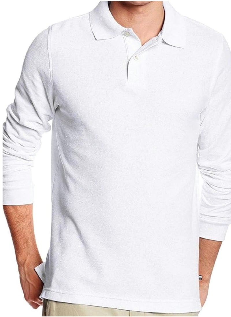 International Uniform L.L.C Men's Spot Shield Long Sleeve Polo Shirt  - Image 1