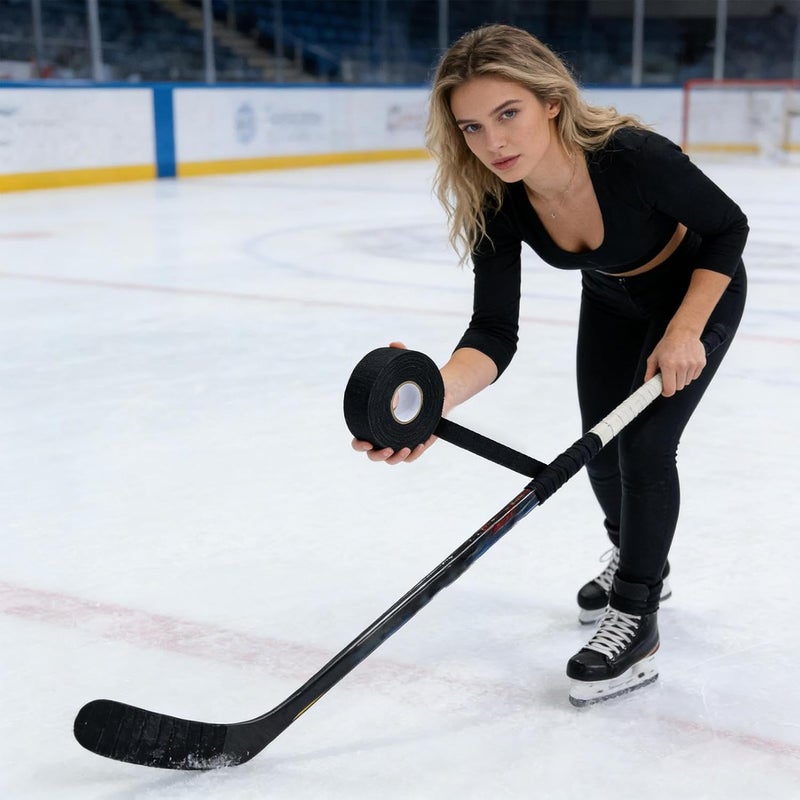 Hockey Tape,1 Inch x 82 Ft Stick Wrap - Waterproof Anti-Slip Baseball Bat Grip Tape,for Hockey Sticks Baseball Bats Golf Clubs Tennis - Image 2