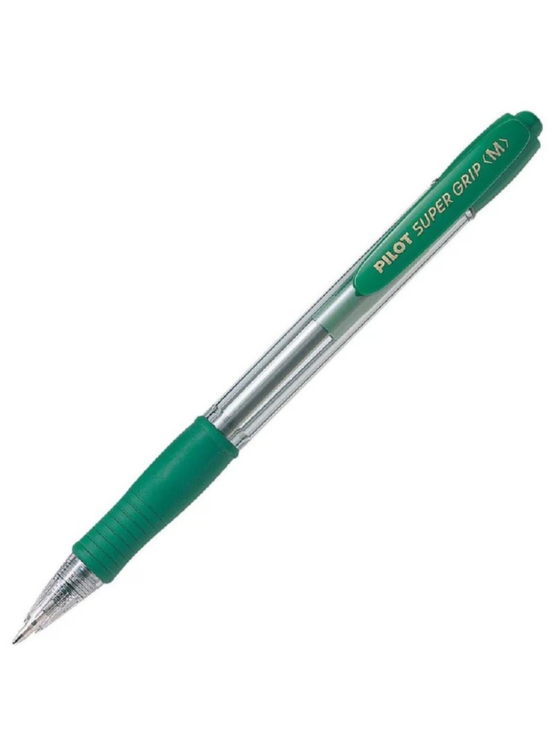 بايلوت قلم حبر جاف أخضر 1.0- قلم بايلوت سوبر جريب أخضر سوستة- قابل للسحب بضغطة واحدة - Image 2