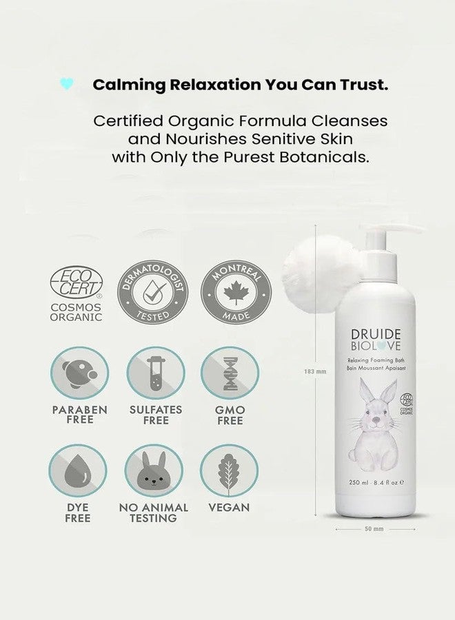 DRUIDE BioLove Bath Foam Bubble Bath Baby wash Care, Relaxing Foaming Bath, Bubble Bath for Babies Kids,Made with Essential Oils, Vegan Sulfate-Free Formula, 250 ml (8.4 oz,Chamomile,Orange, Star Anise - Image 5