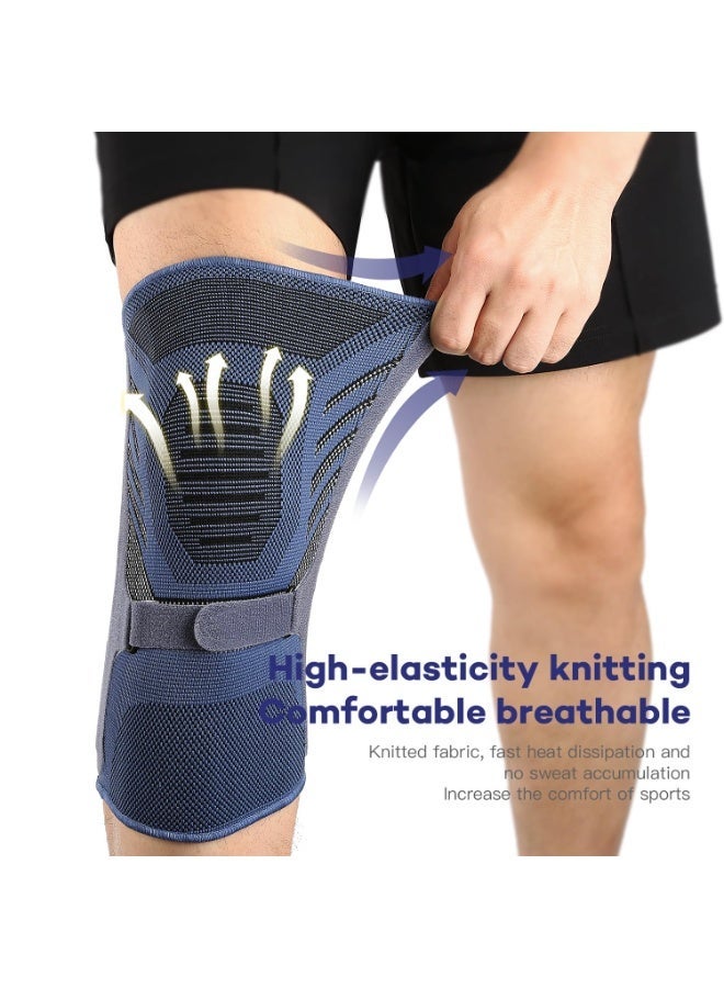 Bukela Professional Knee Brace for Pain Relief, Medical Knee Compression Sleeve, Knee Support with Horizontal Knit Tech for Meniscus Tear, ACL, Arthritis, Joint Pain, Runner, Workout - Image 5