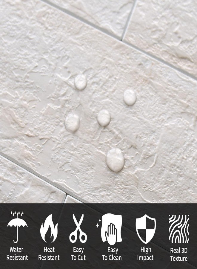 AULIGET 3" x 6" Subway Tile Peel and Stick Backsplash, Thick PVC Stick on Wall Tiles for Backsplash Kitchen, Bathroom, Laundry Room, Camper, Fireplace (100, Beige Slate) - Image 3