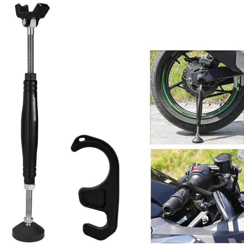 Generic JFG RACING Motorcycle Rear and Front Wheel Stand Lift Trail Stand Easy And Portable - the Sixth Generation - Black  - Image 1