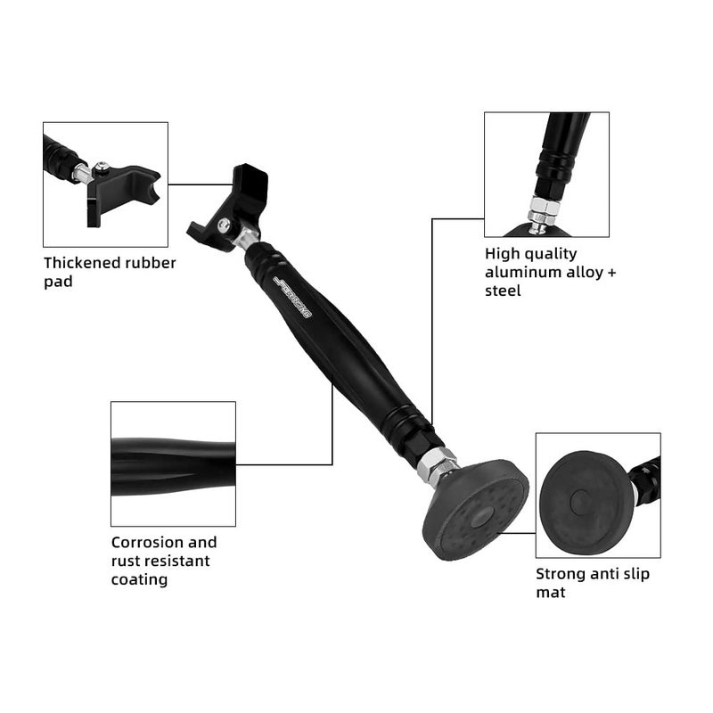 Generic JFG RACING Motorcycle Rear and Front Wheel Stand Lift Trail Stand Easy And Portable - the Sixth Generation - Black  - Image 2