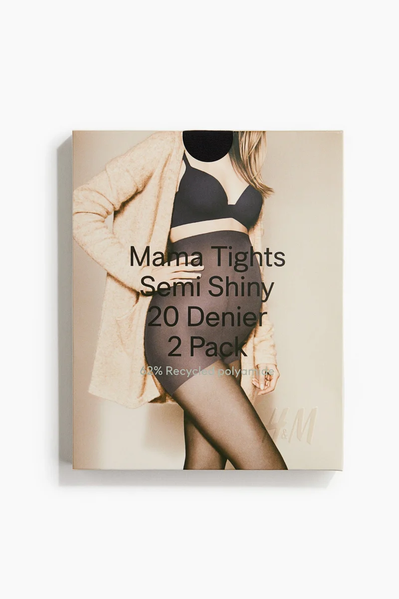 H&M  MAMA 2-pack tights 20 denier for Women | Best Price UAE
