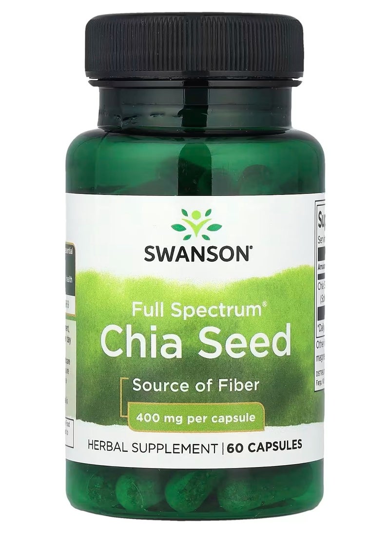 Swanson, Full Spectrum® Chia Seed, 400 mg, 60 Capsules