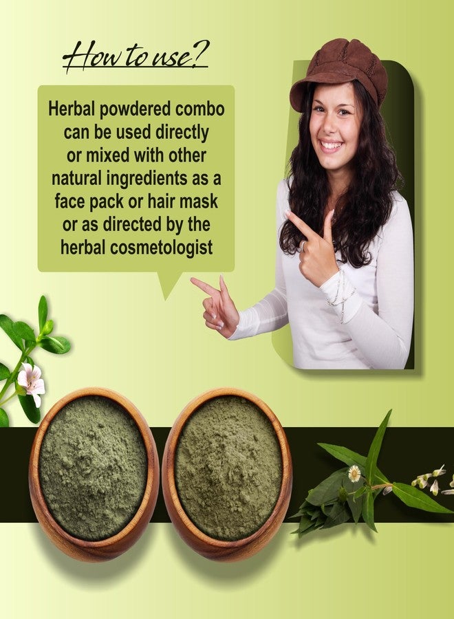 IYUSH Herbal Ayurveda Brahmi Bhringraj Powder - 500gm | Brahmi Powder and Bhringraj Powder | Hair Volume Powder | Hair Volumizing Powder | Skin Care & Hair Care | (250gm each) - Image 4