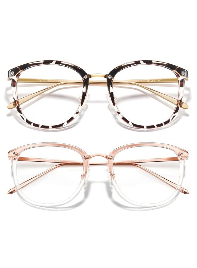 Cyxus 2 Pack Blue Light Glasses for Women, Anti Blue Light Eyeglasses for Woman Reduce Eye Fatigue Eyewear and Headaches - Image 1