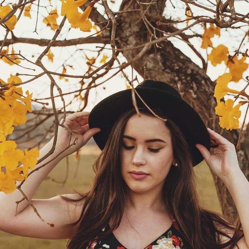 DRESHOW Women Classic Felt Fedora Wide Brim Floppy with Belt Buckle Panama Hat (Fits 56-58cm Head) - Image 5