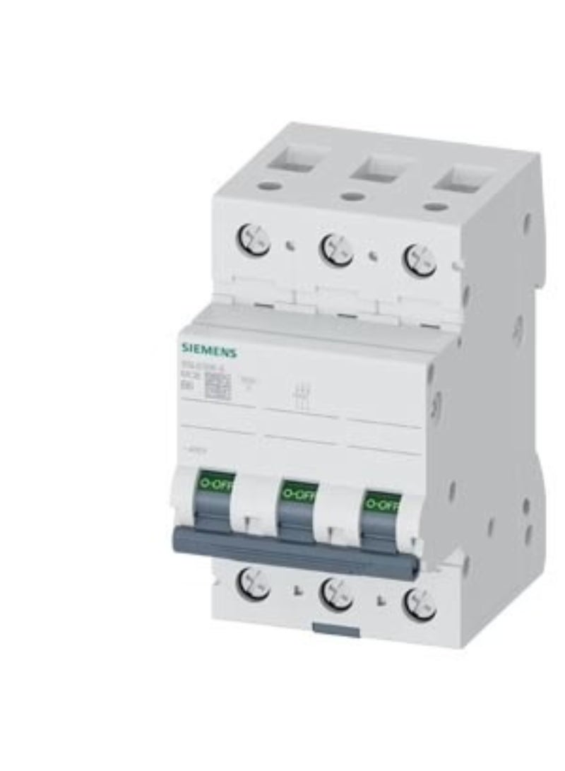 Siemens 5TJ Miniature Circuit Breaker MCB 5TJ6340-7 - 40A, 3-Pole, Type C, 415V, 6kA - Image 1