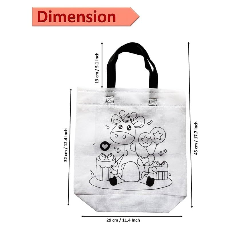 Gold Leaf DIY Coloring Reusable Bags | Assorted Theme, Set of 20 11x12 Inches | Kids Party Favor Bags for All Events, Gift, Candy Treat Goody - Image 2