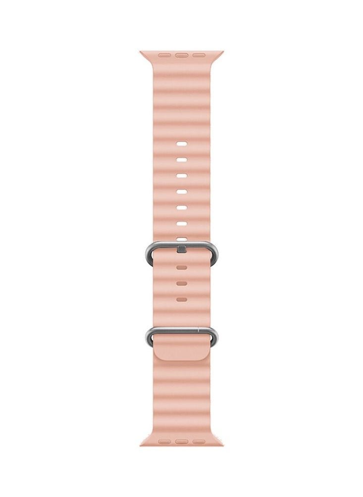 CATANES - Apple Watch Ocean Band 41mm 40mm 38mm Soft Silicone Loop Strap for iWatch Series 8/7/SE/6/5/4/3/2/1 Pink - Image 1