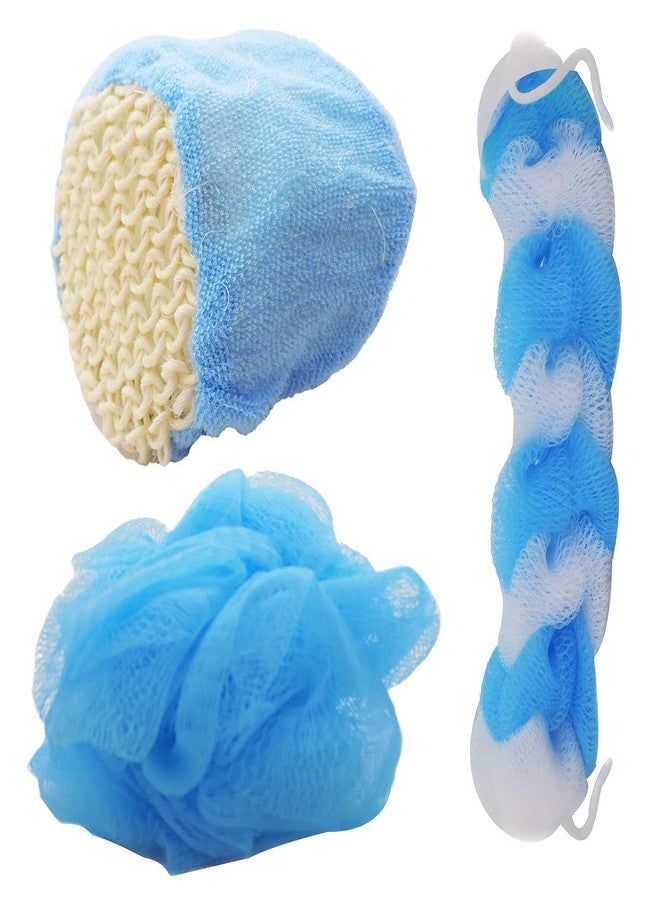 Fully Bathing Loofah |Exfoliating Loofah For Bathing | Bath Shower Loofah Sponge Scrubber | Perfect Loofah For Women and Men | Skin-Friendly Gentle Exfoliate | Body Wash Scrubber For Bathing | Bath Scrubber Multicolor (Pack of 3) - Image 1