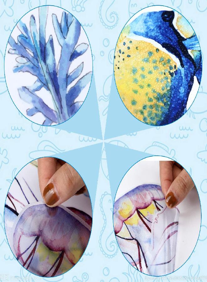 Zonon 116 Pieces Ocean Wall Decals Under The Sea Fish Wall Nursery Decals Removable Peel and Stick Art for Kids Baby Bedroom Living Room Bathroom (Lovely Colors) - Image 4
