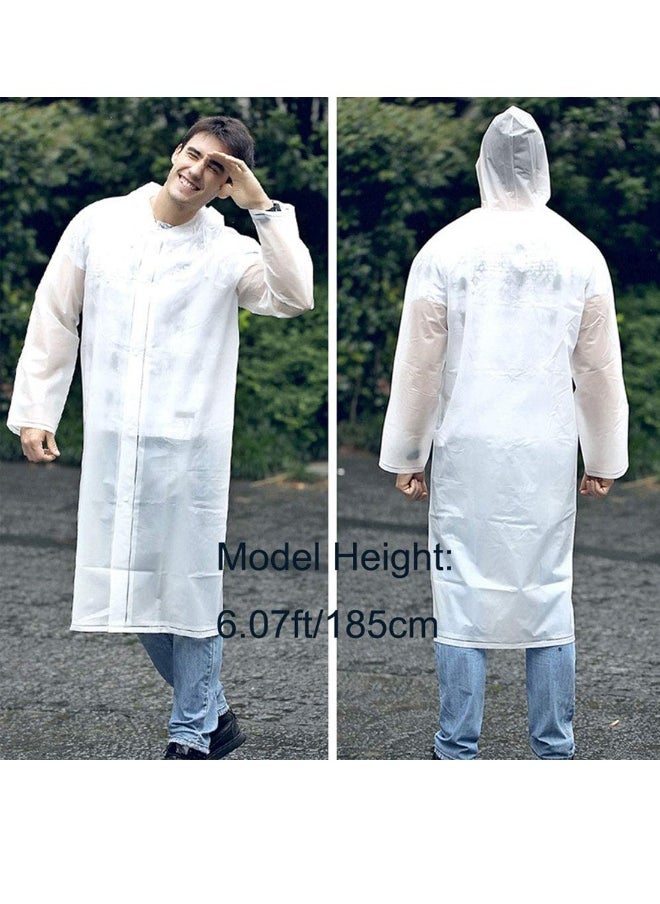 Generic - Rain Poncho Adults 1 Pack Women or Men Reusable Raincoat Jacket For Family Fishing Travel Emergency no PVC with Hood and Elastic Sleeving - Image 1