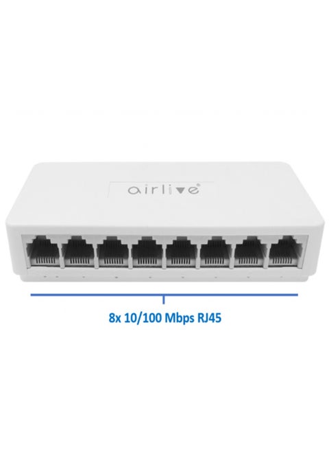 plug-and-play unmanaged Fast Desktop switch , Live-8E switch is equipped with 8 x 10/100Mbps