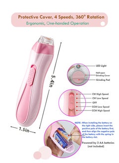 Fazza Baby Nail File Electric, Gentle Trimmer Electric, Rechargable, with LED light, 7 Replacement Pads (Pink)  - Image 2