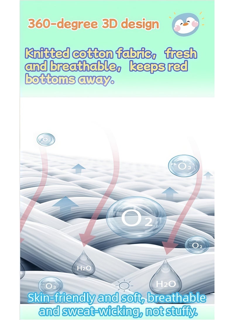 6 قطع من سراويل تدريب الأطفال على استخدام المرحاض، مصنوعة من القطن الخالص، قابلة للتهوية، مقاومة للماء، بتصميم كرتوني، مناسبة للأطفال الصغار، مانعة للتسرب، قابلة للغسل، قابلة لإعادة الاستخدام. - Image 5