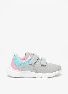Girls OAKLAN Colourblocked Sports Shoes with Hook and Loop Closure