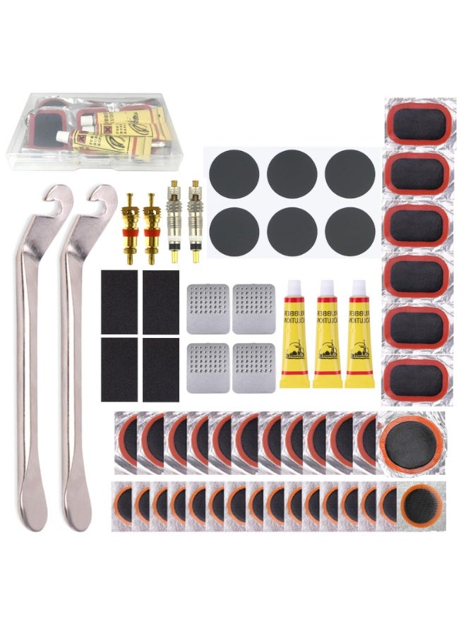 Arabest Bicycle Inner Tube Repair Kit,Vulcanizing & Glueless Patches,Tire Levers,Universal for Cycling - Image 1