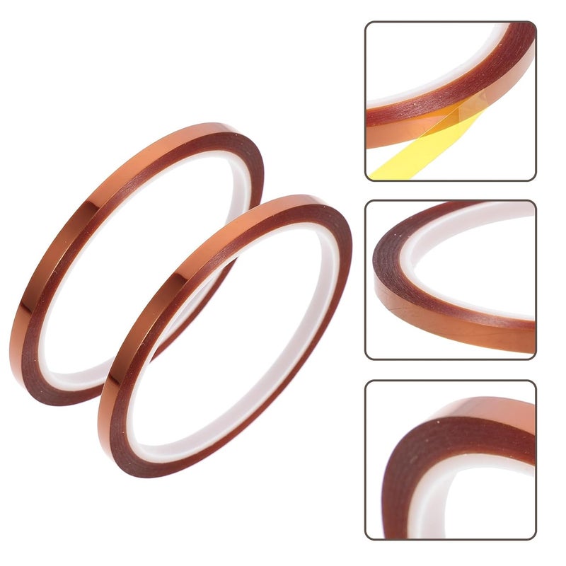 High Temperature Heat Resistant Sublimation Tape 2 Rolls Electrical Insulation Masking - Image 4