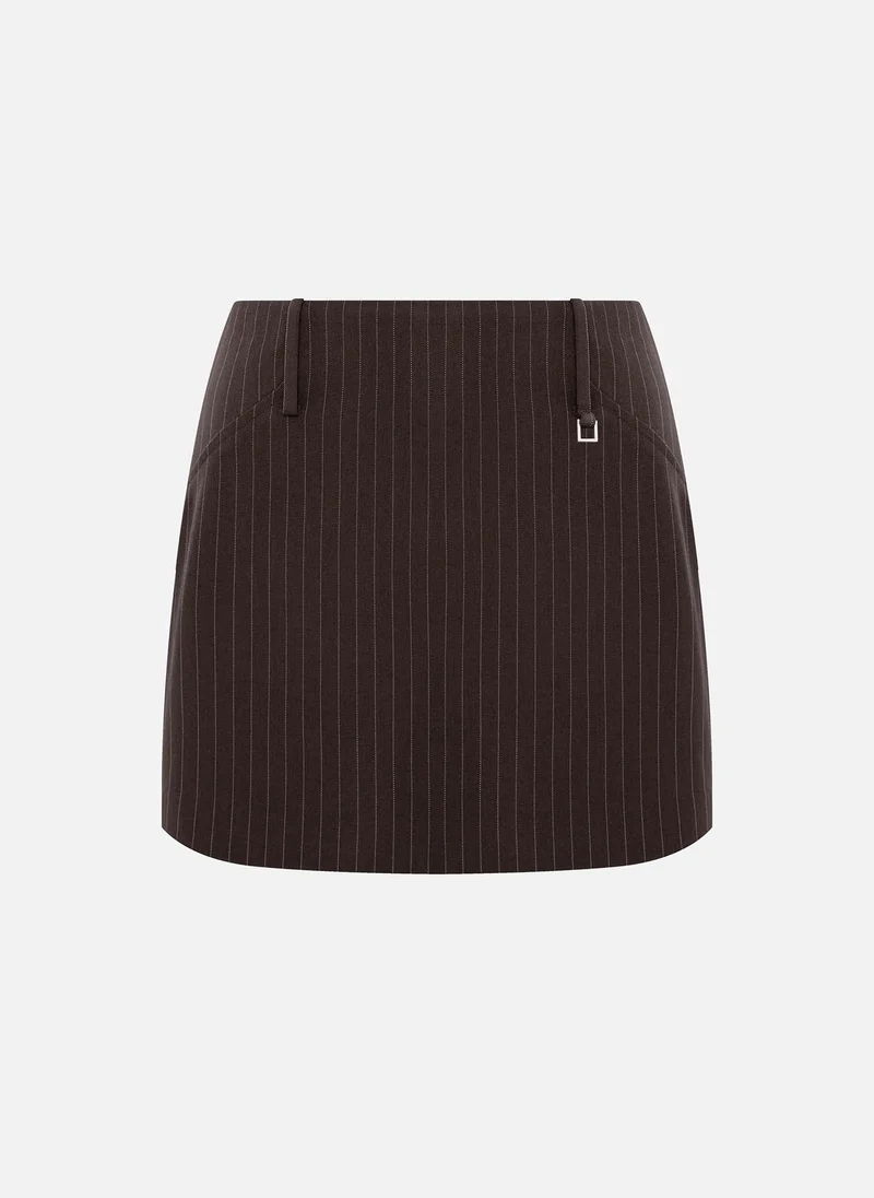 Lichi  Striped mini skirt with metallic detailing for Women | Best Price UAE