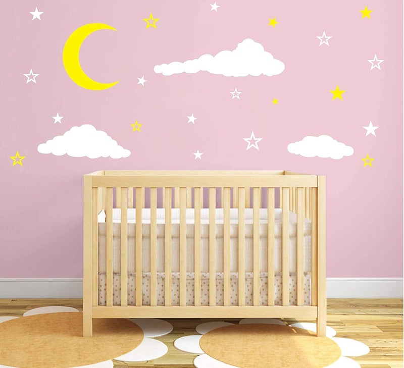 GESTYZ soikoi Moon, Stars and Clouds Wall Decals - Image 1