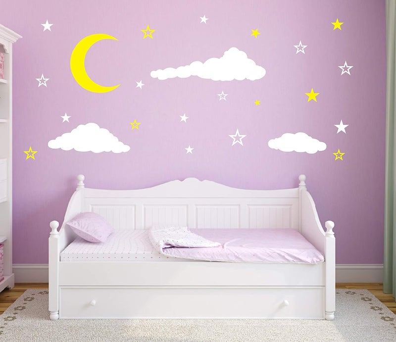 GESTYZ soikoi Moon, Stars and Clouds Wall Decals - Image 3