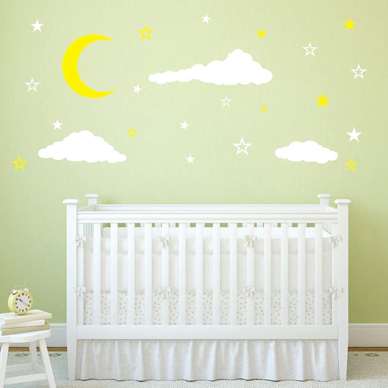 GESTYZ soikoi Moon, Stars and Clouds Wall Decals - Image 4