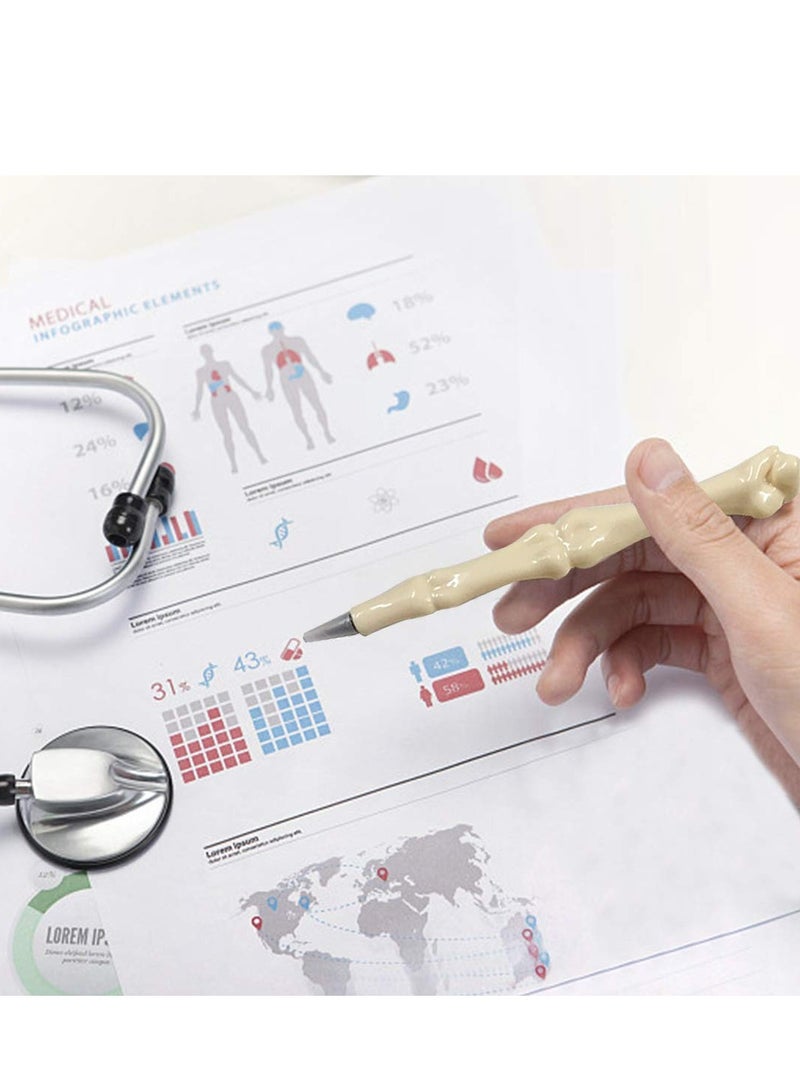 25 PCS Bone Shaped Ballpoint Pens with Black Ink for Medical School, Halloween Doctor Nurse School Office Party Supplies - Image 4